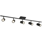Prado 5 Light Adjustable LED Track, Matte Black