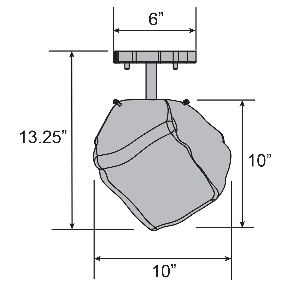 Access Lighting Boulder LED Semi-Flush, image 4
