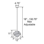 Access Lighting Boulder LED Pendant, 12", image 4
