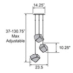 Access Lighting Boulder 3 Light LED Pendant, image 4