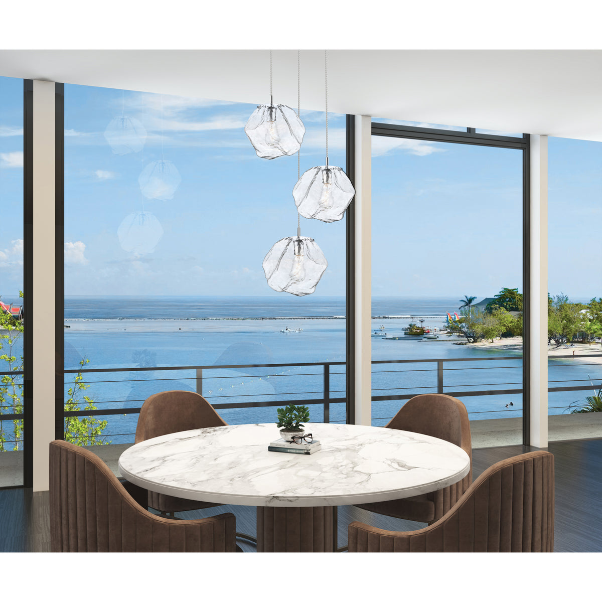 Access Lighting Boulder 3 Light LED Pendant, image 3