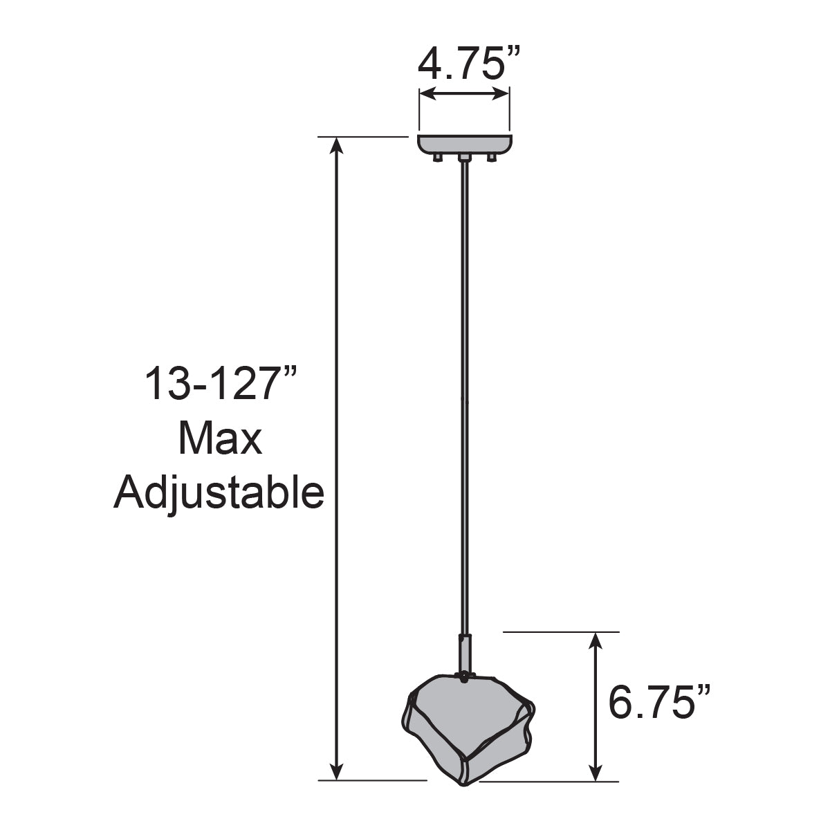Access Lighting Boulder LED Pendant, 6.75", image 2