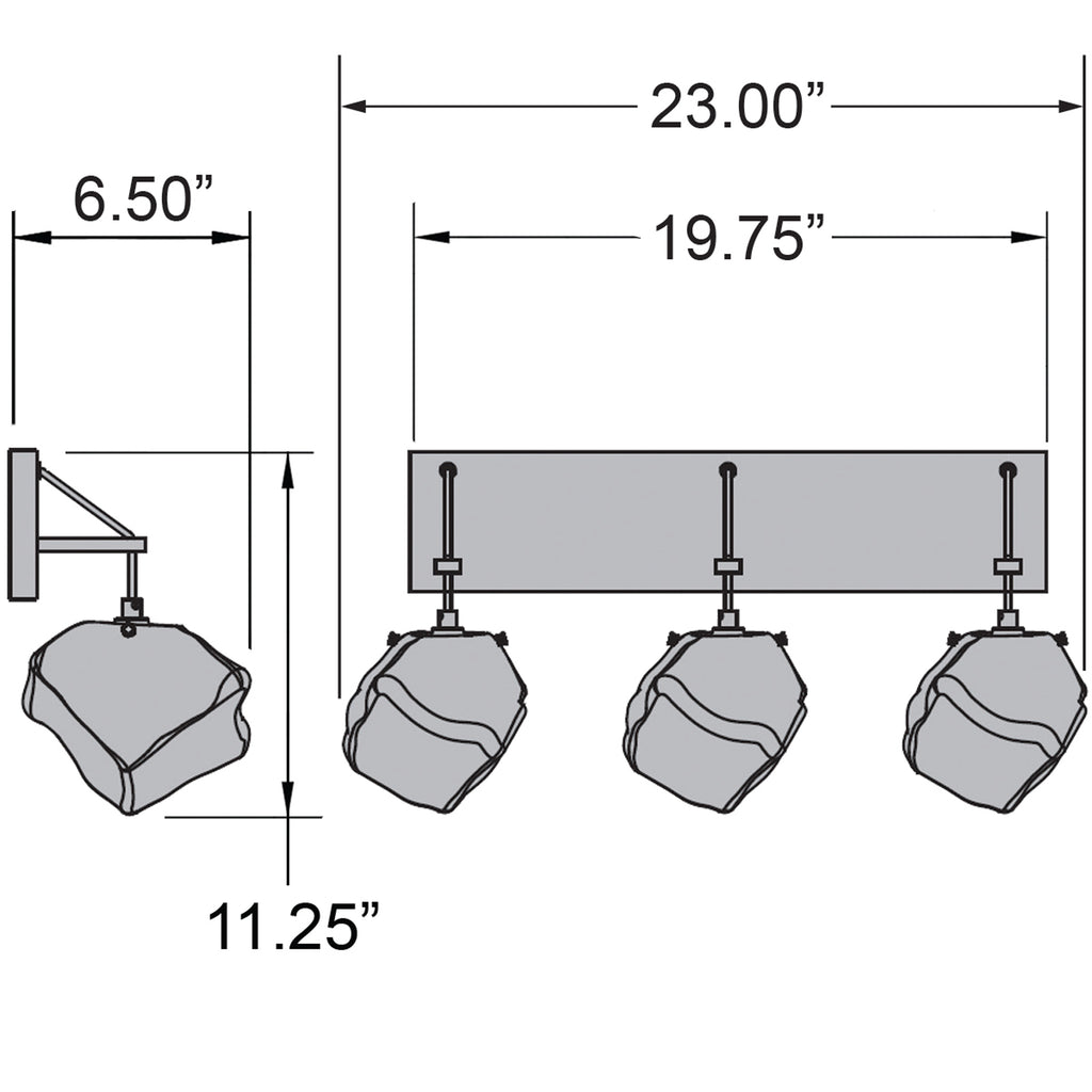 Access Lighting Boulder 3 Light LED Vanity, image 2