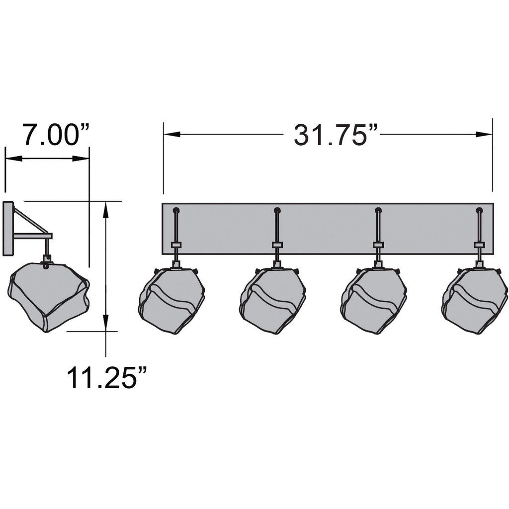 Access Lighting Boulder 4 Light LED Vanity, image 3