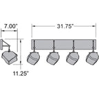 Access Lighting Boulder 4 Light LED Vanity, image 3