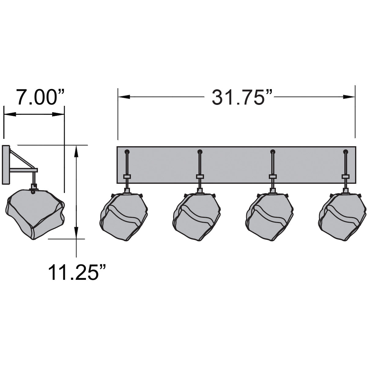 Access Lighting Boulder 4 Light LED Vanity, image 3