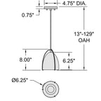 Access Lighting Axel 1 Light Pendant, image 8