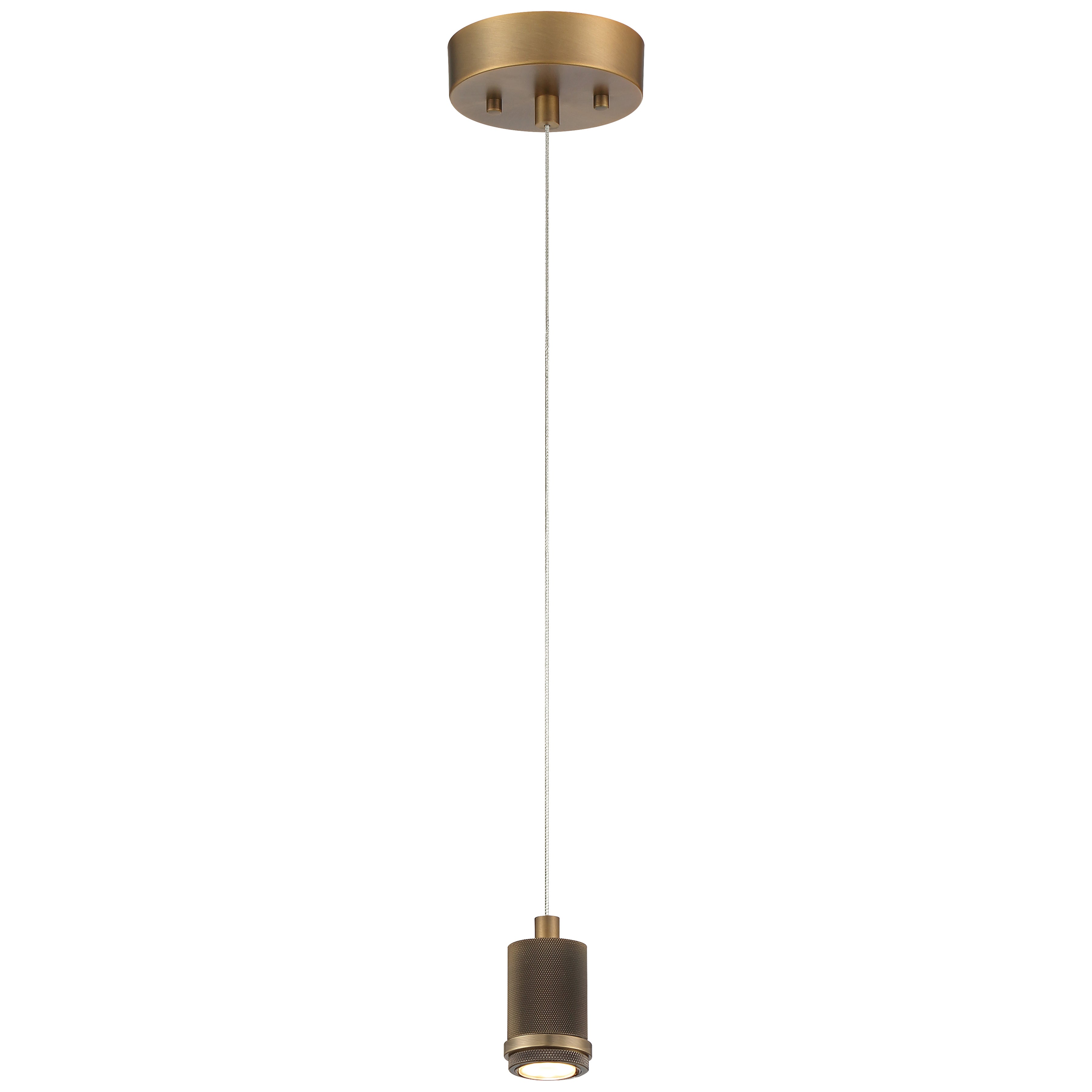 Port Nine Stark LED Pendant, Antique Brushed Brass