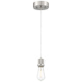 Port Nine Bare LED Pendant, Brushed Steel