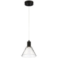 Port Nine Martini LED Pendant, Matte Black / Clear Glass / 9W