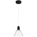 Port Nine Martini LED Pendant, Matte Black / Seeded Glass / 9W