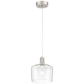 Port Nine Chardonnay LED Pendant, Brushed Steel / Seeded Glass / 9W