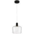 Port Nine Chardonnay LED Pendant, Matte Black / Clear Glass / 9W