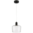 Access Lighting Port Nine Chardonnay LED Pendant, Matte Black / Clear Glass / 9W