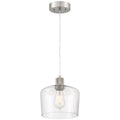Port Nine Chardonnay LED Pendant, Brushed Steel / Seeded Glass / 7W