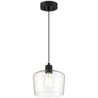 Access Lighting Port Nine Chardonnay LED Pendant, Matte Black / Clear Glass / 7W
