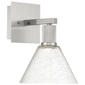 Port Nine Martini LED Wall Sconce, Brushed Steel / Seeded Glass / 9W