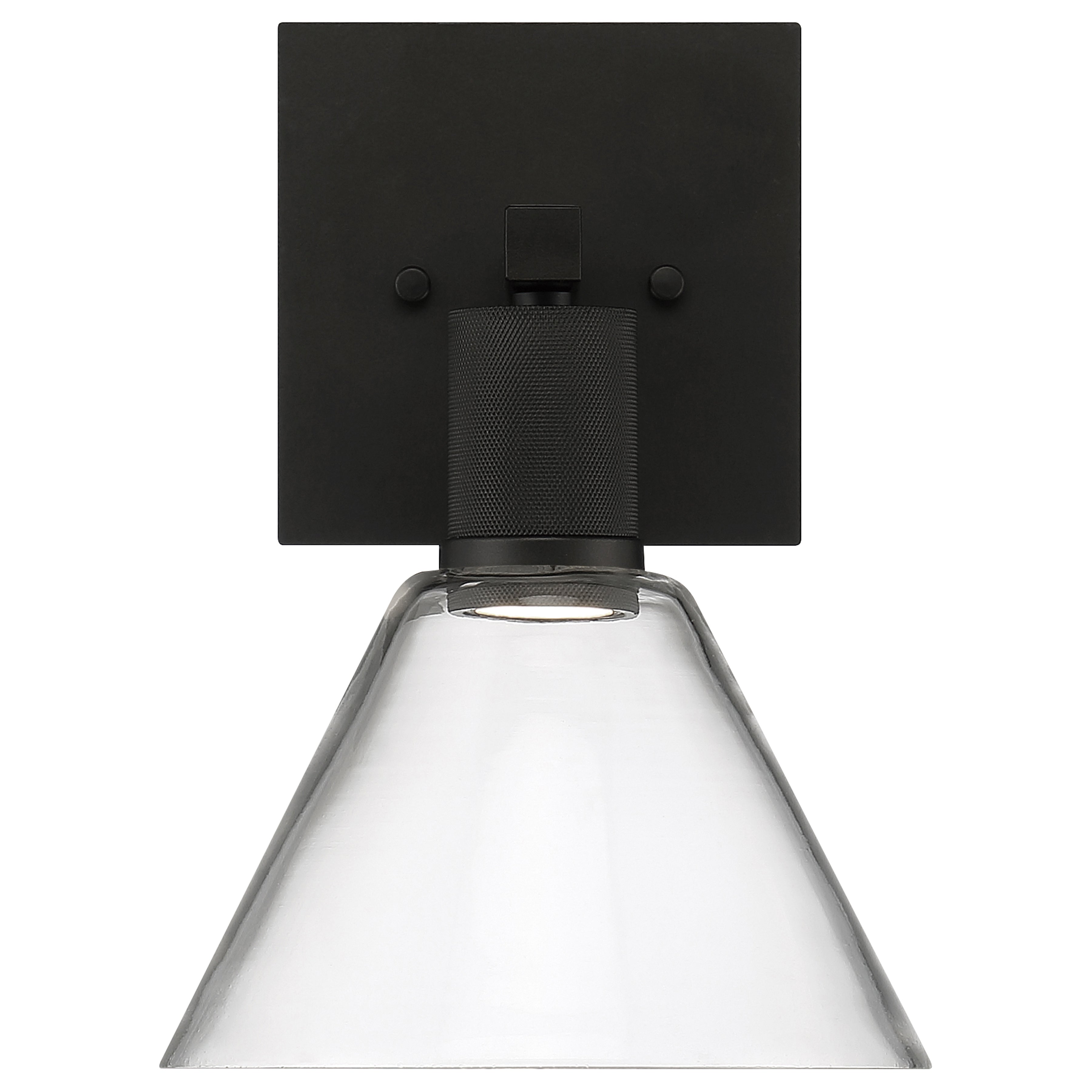Port Nine Martini LED Wall Sconce, Matte Black / Clear Glass / 9W