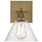 Port Nine Martini LED Wall Sconce, Antique Brushed Brass / Seeded Glass / 7W