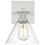 Port Nine Martini LED Wall Sconce, Brushed Steel / Seeded Glass / 7W