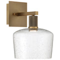 Port Nine Chardonnay LED Wall Sconce, Antique Brushed Brass / Seeded Glass / 9W