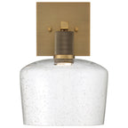 Port Nine Chardonnay LED Wall Sconce, Antique Brushed Brass / Seeded Glass / 9W