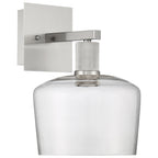 Port Nine Chardonnay LED Wall Sconce, Brushed Steel / Clear Glass / 9W