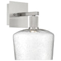 Port Nine Chardonnay LED Wall Sconce, Brushed Steel / Seeded Glass / 9W