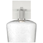 Port Nine Chardonnay LED Wall Sconce, Brushed Steel / Seeded Glass / 9W