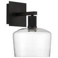 Port Nine Chardonnay LED Wall Sconce, Matte Black / Clear Glass / 9W