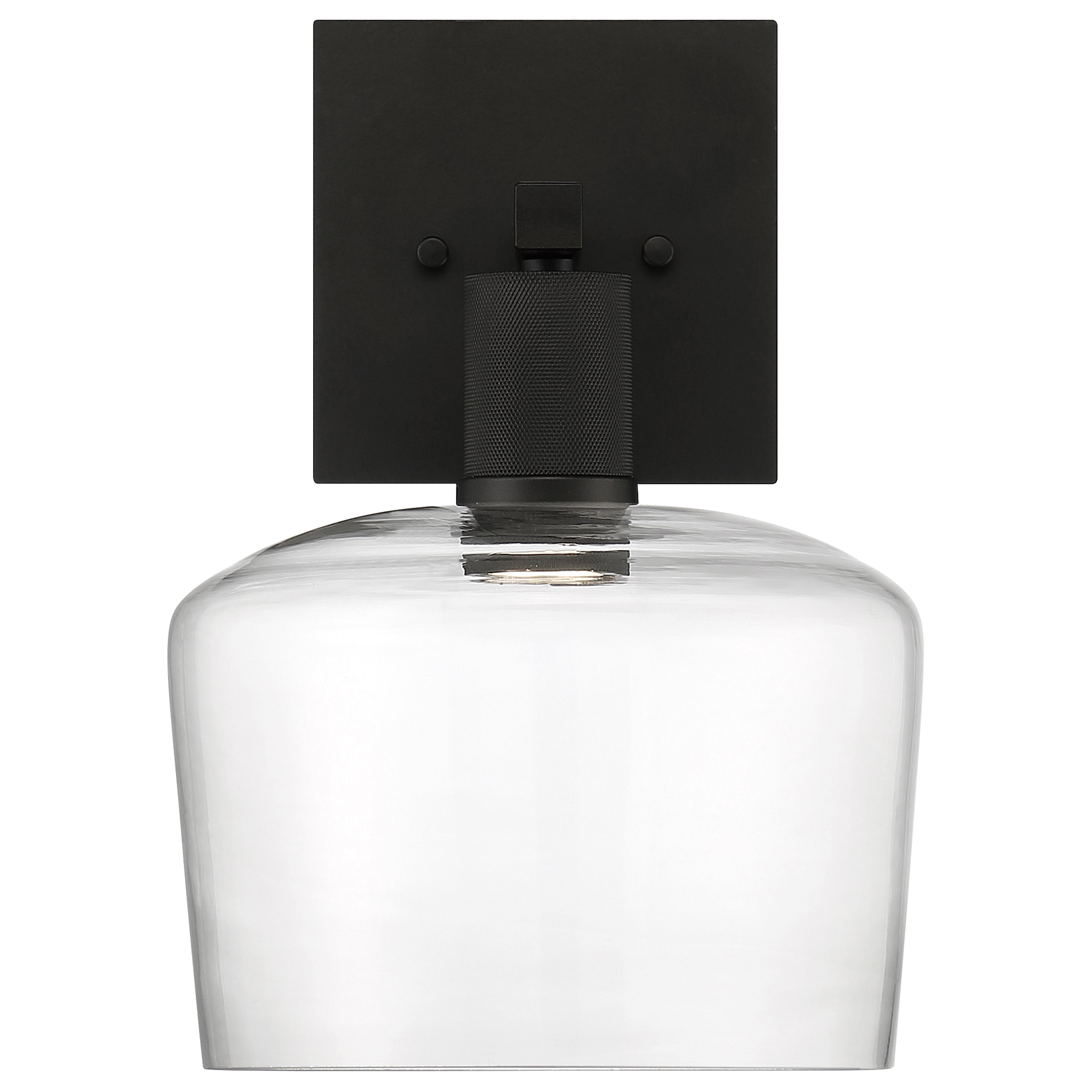 Port Nine Chardonnay LED Wall Sconce, Matte Black / Clear Glass / 9W