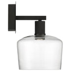 Port Nine Chardonnay LED Wall Sconce, Matte Black / Clear Glass / 9W
