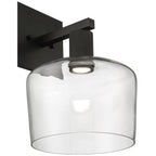 Port Nine Chardonnay LED Wall Sconce, Matte Black / Clear Glass / 9W
