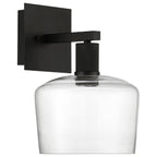 Port Nine Chardonnay LED Wall Sconce, Matte Black / Clear Glass / 9W