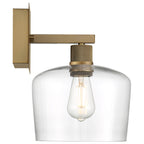 Port Nine Chardonnay LED Wall Sconce, Antique Brushed Brass / Clear Glass / 7W