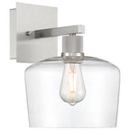 Port Nine Chardonnay LED Wall Sconce, Brushed Steel / Clear Glass / 7W
