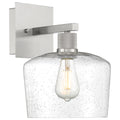 Port Nine Chardonnay LED Wall Sconce, Brushed Steel / Seeded Glass / 7W