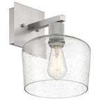 Port Nine Chardonnay LED Wall Sconce, Brushed Steel / Seeded Glass / 7W