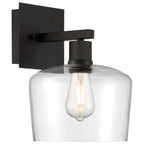 Port Nine Chardonnay LED Wall Sconce, Matte Black / Clear Glass / 7W