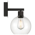 Port Nine Burgundy LED Wall Sconce, Matte Black / Clear Glass / 7W