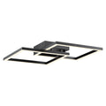 Squared LED Flush Mount or Wall Sconce, Black / 18.5"