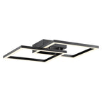 Squared LED Flush Mount or Wall Sconce, Black / 18.5"