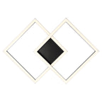 Squared LED Flush Mount or Wall Sconce, Black / 18.5"