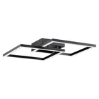 Squared LED Flush Mount or Wall Sconce, Black / 18.5"