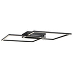 Squared LED Flush Mount or Wall Sconce, Black / 30.5"