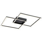 Squared LED Flush Mount or Wall Sconce, Black / 30.5"