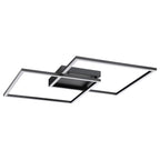Squared LED Flush Mount or Wall Sconce, Black / 30.5"