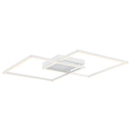 Squared LED Flush Mount or Wall Sconce, White / 30.5"
