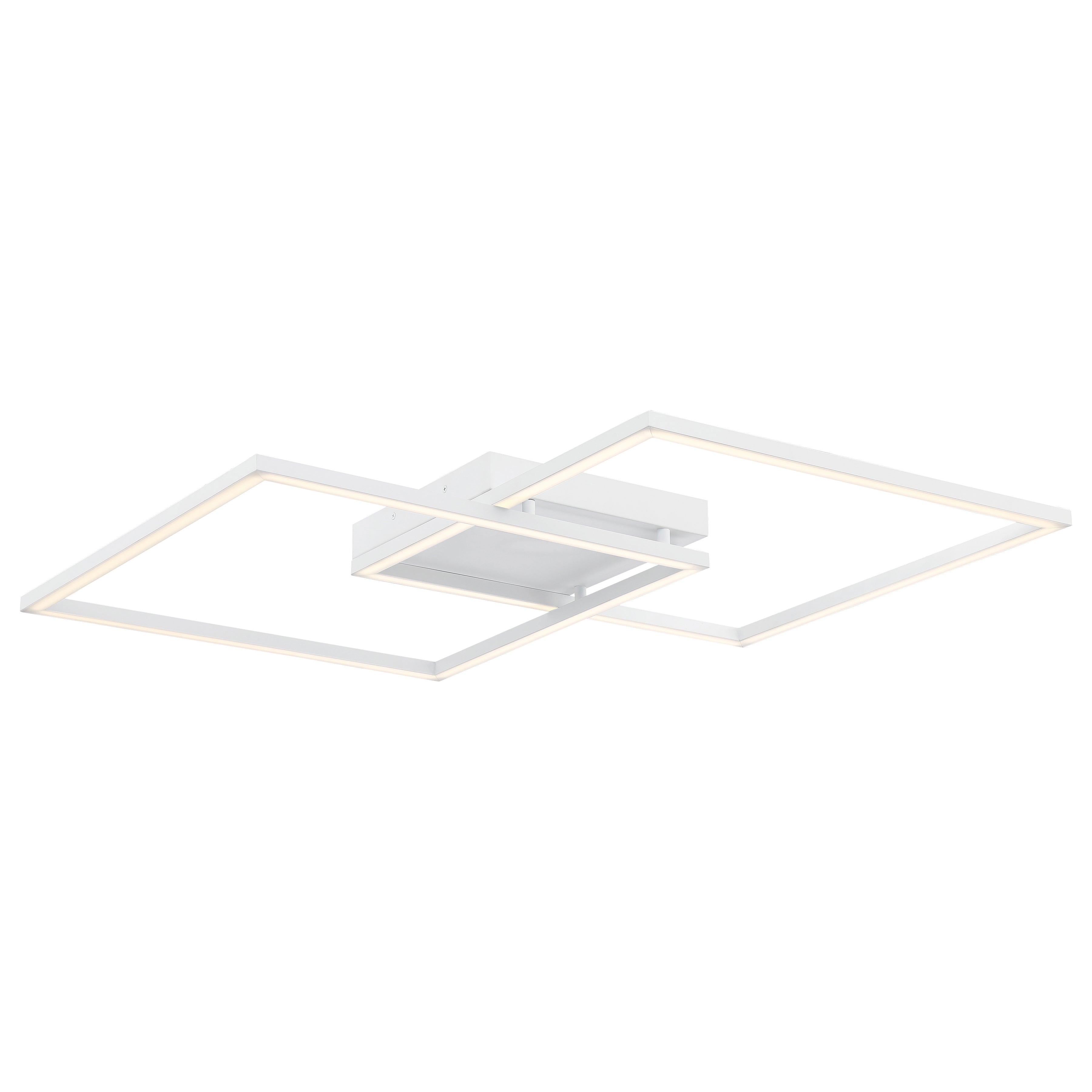 Squared LED Flush Mount or Wall Sconce, White / 30.5"