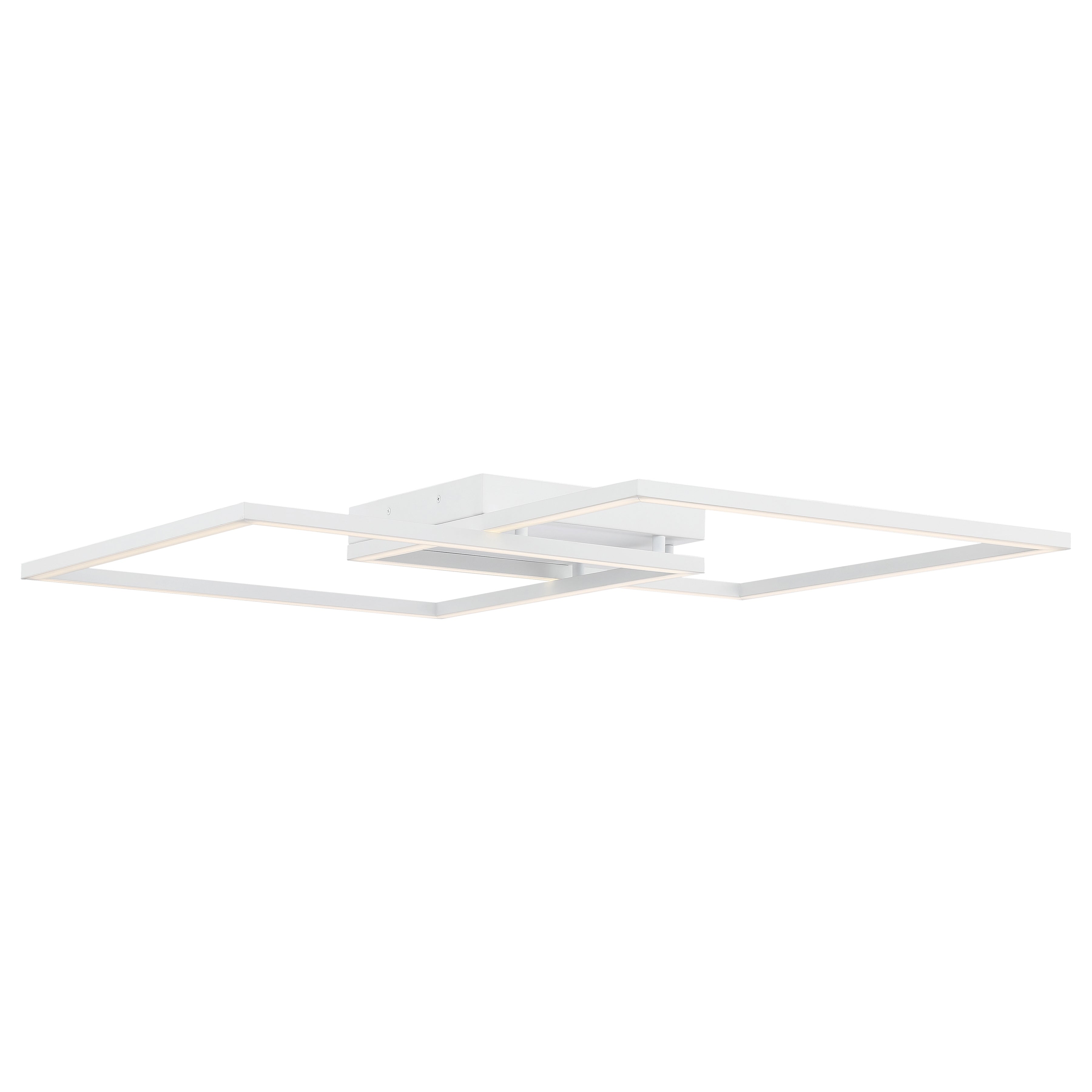 Squared LED Flush Mount or Wall Sconce, White / 30.5"